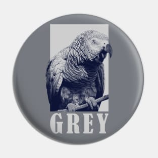 African Grey Parrot Lover Pin