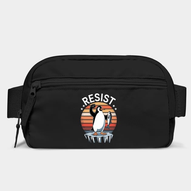 Resist, Funny Penguin Protest Against Tariffs by creative