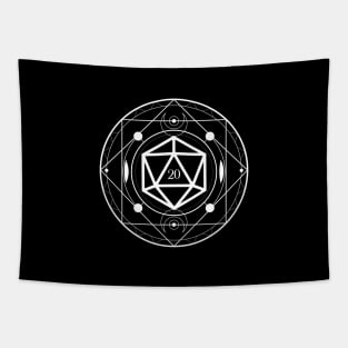 Sacred Geometric Circle Polyhedral D20 Dice Tabletop Roleplaying RPG Gaming Addict Tapestry