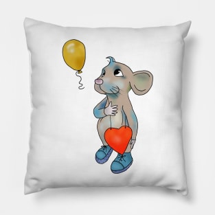 Maus mit Ballon Pillow