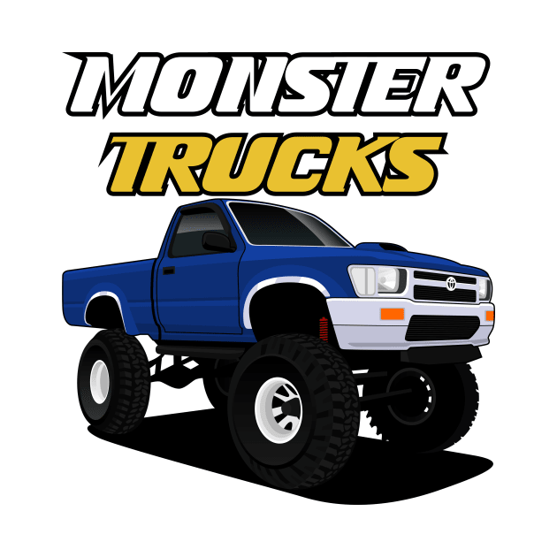 Monster Trucks - blue monster by masjestudio