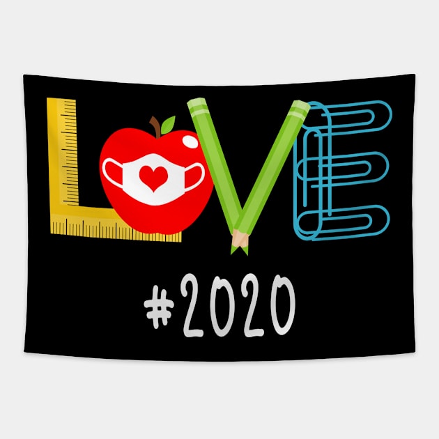 Back to School 2020 Love Quarantine Gift Tapestry by JPDesigns