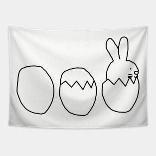 Easter Eggs with a Bunny Minimal Tapestry