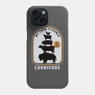 My Food Pyramid - Carnivore - 100% Non Vegan Phone Case