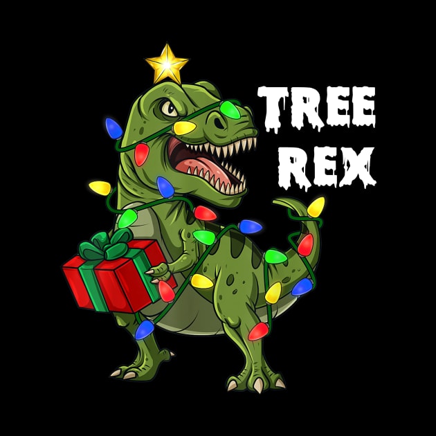 Christmas Dinosaur Tree Rex Boys Girls Kids Xmas Gift by SloanCainm9cmi