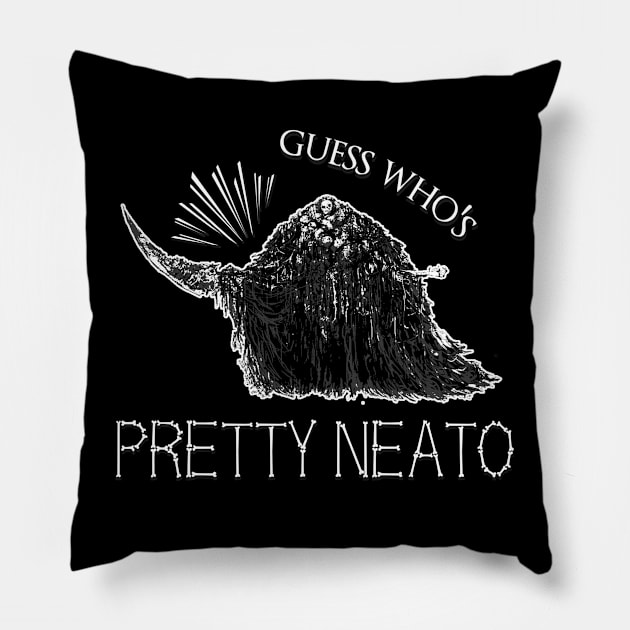 Guess Who's Pretty Neato? Pillow by Soycrates