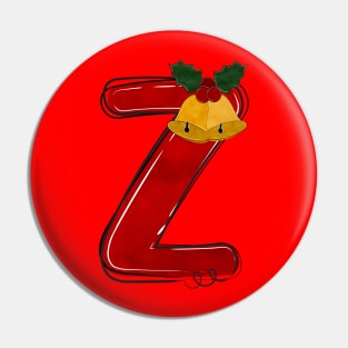 Letter Z - Christmas Letter Pin