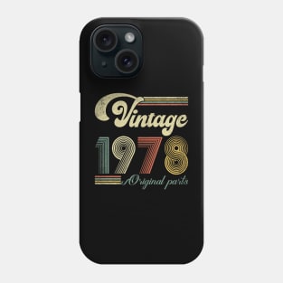 Retro Vintage 1978 46th Birthday Gift Men Women 46 Years Old Phone Case