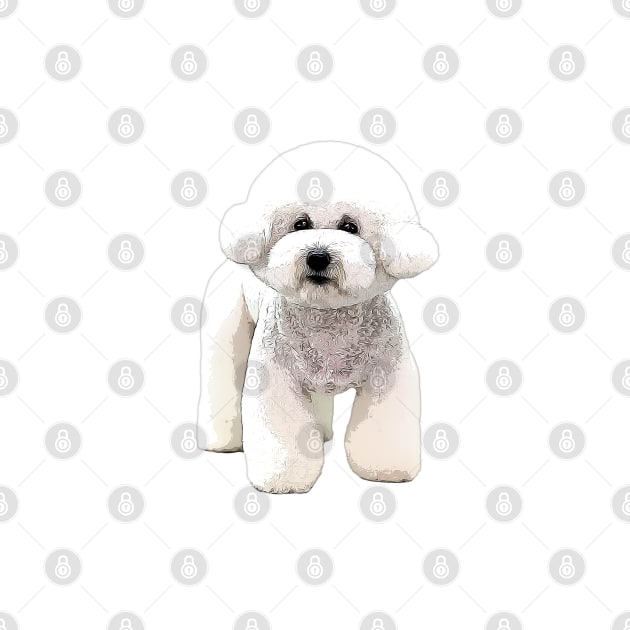 Bichon Frise Cute White Puppy Dog by ElegantCat