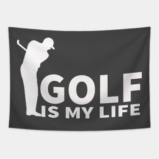 golf is my life white t-shirt Tapestry