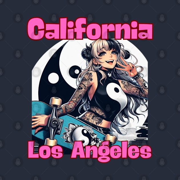 Kawaii, Anime Girl, California Los Angeles by Catsie Cat