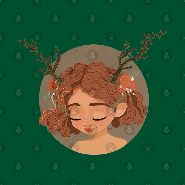 Reindeer Girl by millustrates