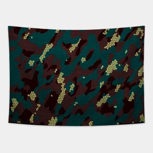 Camouflage - Brown Teal Tapestry