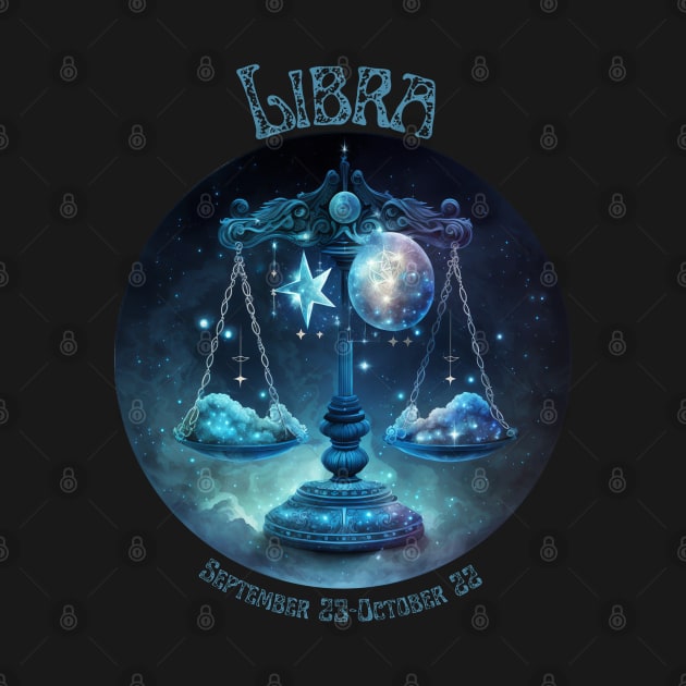 Retro Libra Zodiac Sign by Curio Pop Relics