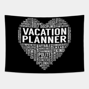 Vacation Planner Heart Tapestry