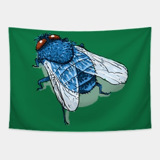 Bugs-10 Blue Fly Tapestry