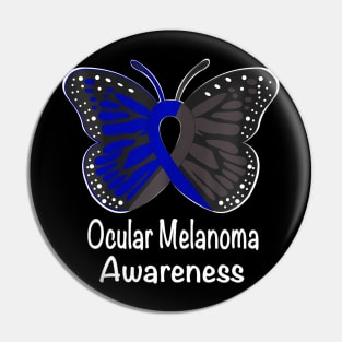 Ocular Melanoma Awareness  Black  Blue Pin