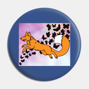 Sweet Retro Vintage Cartoon Fox Pin