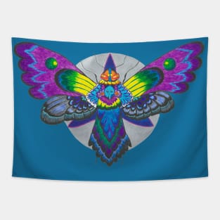 Colorful Moth Tapestry