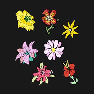 Hand Drawn Flowers T-Shirt