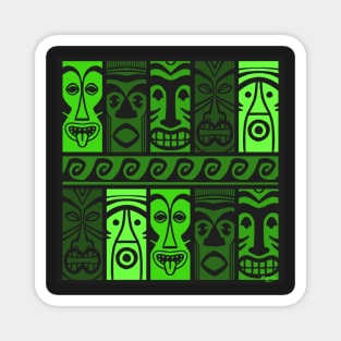 Jungle Green Tikis! Magnet