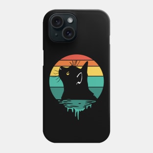 Curious Cat Vintage Sunset Phone Case