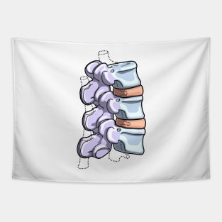 Lumbar Vertebrae Illustration Tapestry