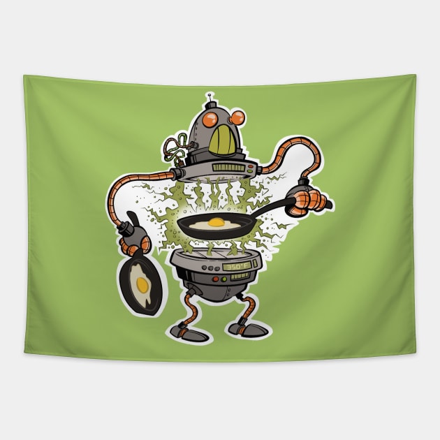 Fried Egg Bot Tapestry by westinchurch