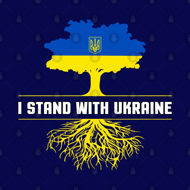 Ukrainian Roots Tree Ukraine Flag by Scar