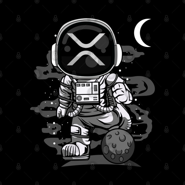 Astronaut Ripple XRP Coin To The Moon Crypto Token Cryptocurrency Wallet Birthday Gift For Men Women Kids by Thingking About