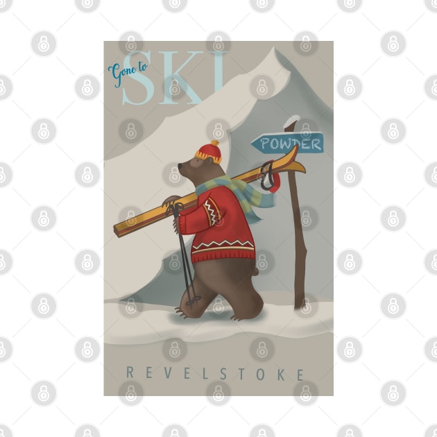 Ski bear illustration by SFDesignstudio