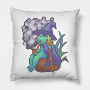 One cool wizard frog Pillow