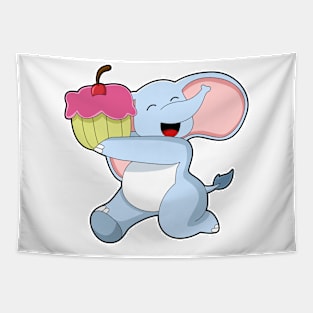 Elephant with Cake Tapestry