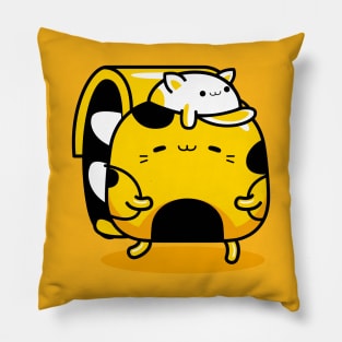 yellow cat climber profession Pillow