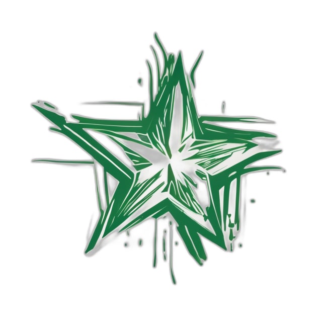 Emerald Star Graffiti Splash Art No. 512 by cornelliusy