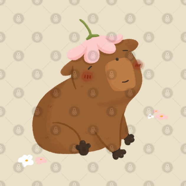 Capybara Flower by laiberry