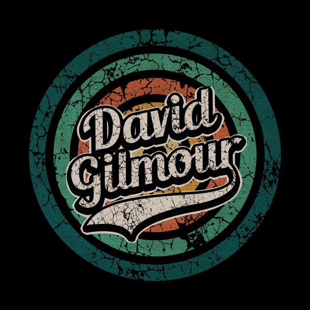 David Gilmour // Retro Circle Crack Vintage by People Mask