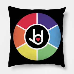 I Love You Rainbow (ASL) Pillow