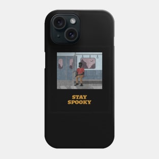 Stay Spooky werewolf on the subway halloween Phone Case