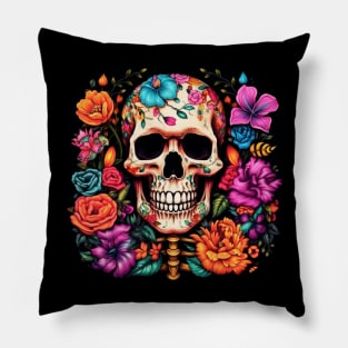 Gothic Gauntlet Flowers Pillow