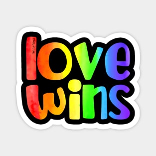 Love wins rainbow Magnet