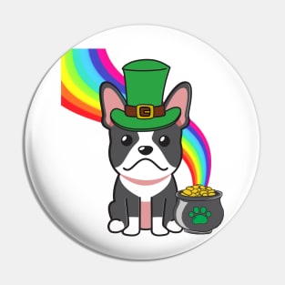 Funny french bulldog celebrates st patricks day Pin