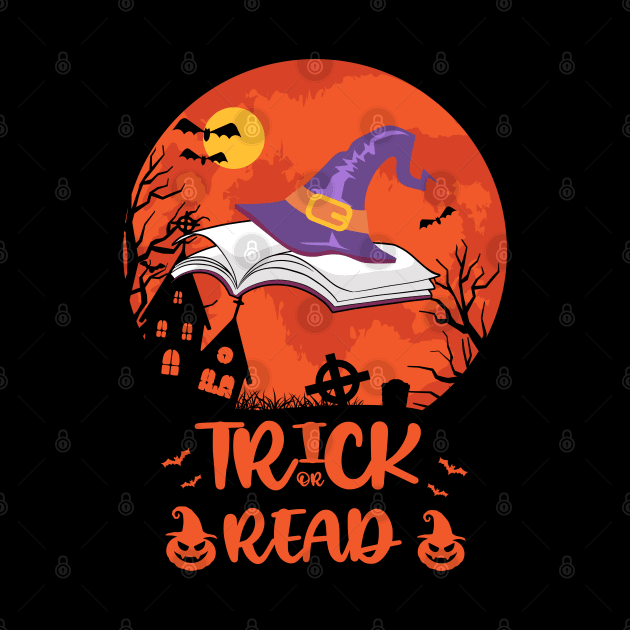 Trick or Read Librarian Book Lover Halloween by MZeeDesigns