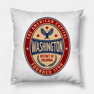 Washington DC Vintage District Of Columbia Eagle Pillow