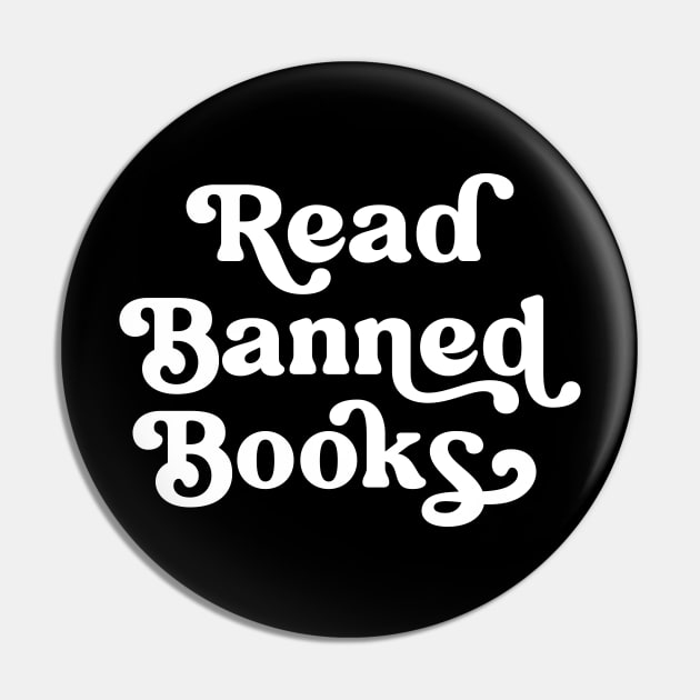 Read Banned Books Retro Lettering Pin by YourGoods