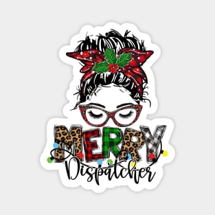 Merry Police Dispatcher Messy Bun Magnet