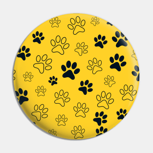 paw prints Pin