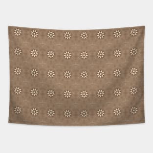 Brown Flowers Pattern Tapestry