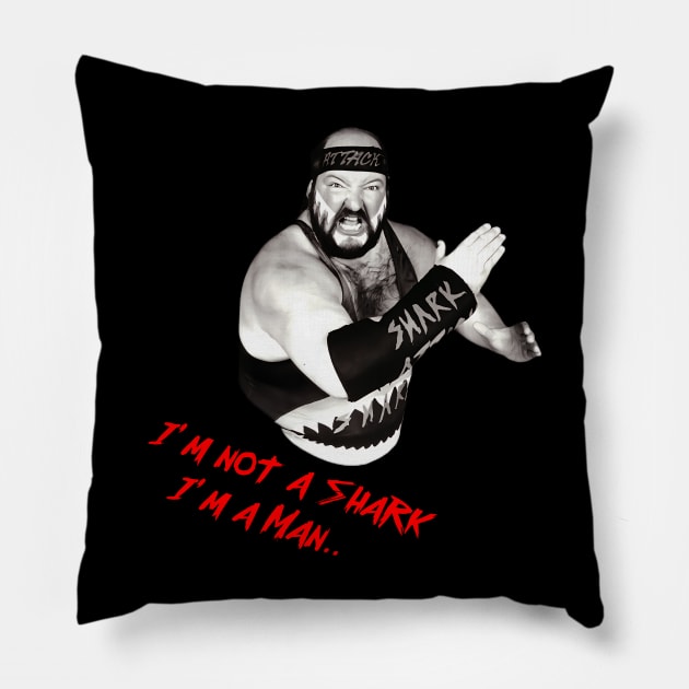 John Tenta  - I'm not a Shark, I'm a Man.. Pillow by wildzerouk