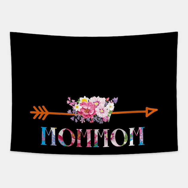 Happiness is being Mommom floral gift Tapestry by DoorTees